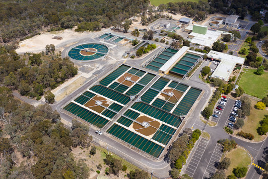 Aerial Photo Of Water Treatment Plant