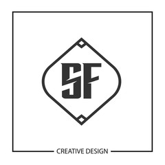 Initial Letter SF Logo Template Design Vector Illustration