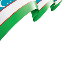 Uzbekistan flag, vector illustration on a white background