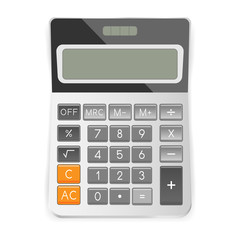Calculator isolated on white background. Vector illustration