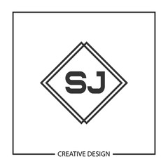 Initial Letter SJ Logo Template Design Vector Illustration