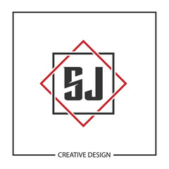 Initial Letter SJ Logo Template Design Vector Illustration