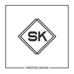 Initial Letter SK Logo Template Design Vector Illustration