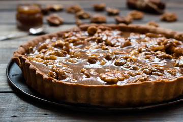 Caramel and nut tart