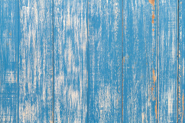 Fototapeta na wymiar Padlocked on blue wooden wall background.