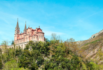 Fototapeta na wymiar Covadonga Church in Asturias