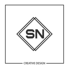 Initial Letter SN Logo Template Design Vector Illustration