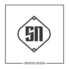 Initial Letter SN Logo Template Design Vector Illustration