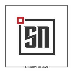 Initial Letter SN Logo Template Design Vector Illustration