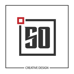 Initial Letter SO Logo Template Design Vector Illustration