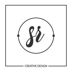 Initial Letter SR Logo Template Design Vector Illustration