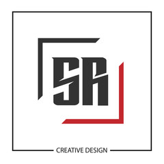Initial Letter SR Logo Template Design Vector Illustration