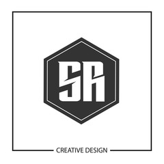 Initial Letter SR Logo Template Design Vector Illustration