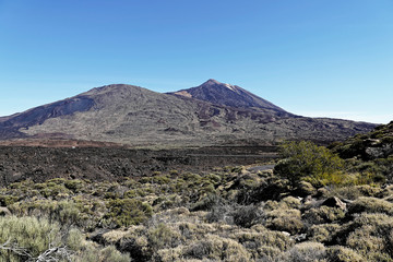 Fototapeta na wymiar Vulkanlandschaft, Vulkan Pico del Teide, Teide Nationalpark, Parque Nacional del Teide, Teneriffa, Kanarische Inseln, Spanien, Europa