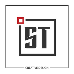 Fototapeta premium Initial Letter ST Logo Template Design Vector Illustration
