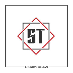 Initial Letter ST Logo Template Design Vector Illustration