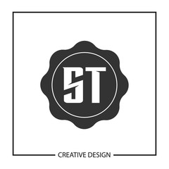 Initial Letter ST Logo Template Design Vector Illustration
