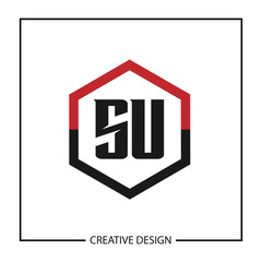 Initial Letter SU Logo Template Design Vector Illustration
