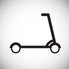 Scooter on white background icon