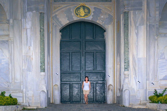 Portrait of a beautiful woman in Istanbul,Turkey