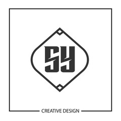 Initial Letter SY Logo Template Design Vector Illustration
