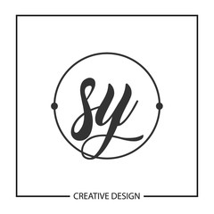 Initial Letter SY Logo Template Design Vector Illustration