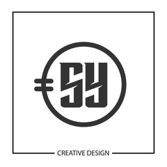 Initial Letter SY Logo Template Design Vector Illustration