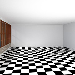 Empty room , 3D rendering