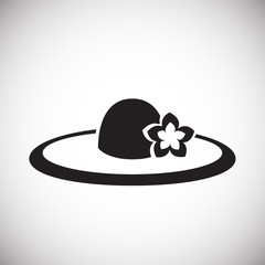 Summer hat on white background icon