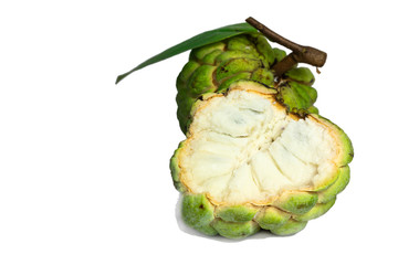 custard apple fruit (Sugar apple fruit) isolate on white background
