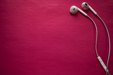 headphones on a color background