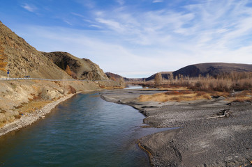 Beautiful view near Kurai Steppe,Altai Republic,Russia.