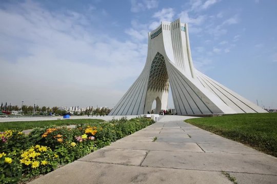 Iran Tehran Azadi tower Time laps 4k (color corrected)