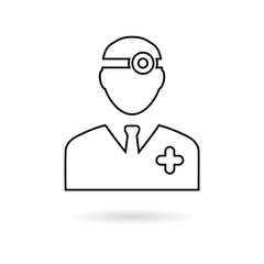 Black Medical doctor icon or logo