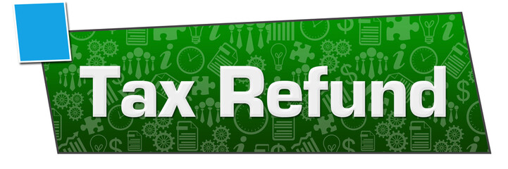 Tax Refund Business Texture Square Green Blue Horizontal 