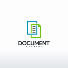 Document logo designs concept vector, Data logo designs concept vector