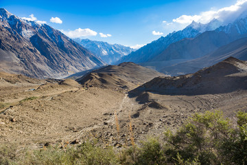 Naklejka na ściany i meble landscape view from White glacier viewpoint,Pakistan
