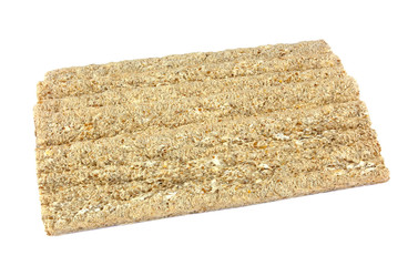 Crispbread isolated on white background.