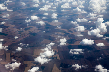 Clouds scraps over the ground