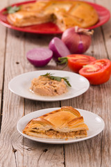 Spanish tuna pie. 