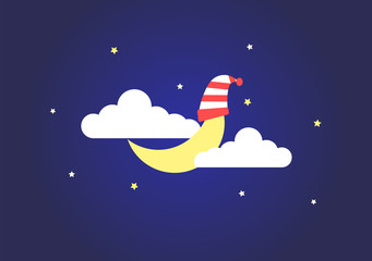 Good night background.Vector illustration