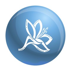 Plyumeriya flower icon. Simple illustration of plyumeriya flower vector icon for web design isolated on white background