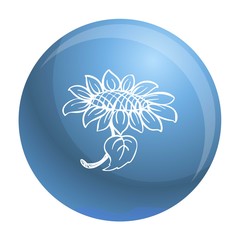 Sunflower icon. Simple illustration of sunflower vector icon for web design isolated on white background
