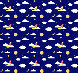 Good night pattern background
