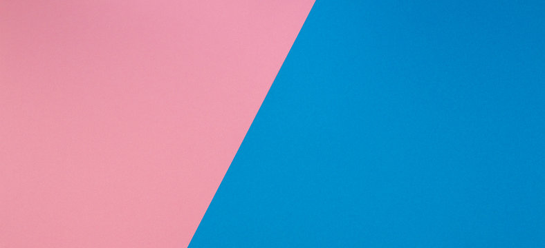 Blue and pink two tone diagonal devided color paper background