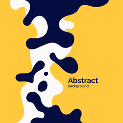 Bright poster with dynamic waves. Vector illustration in minimal style