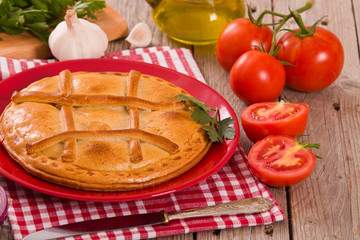 Spanish tuna pie. 