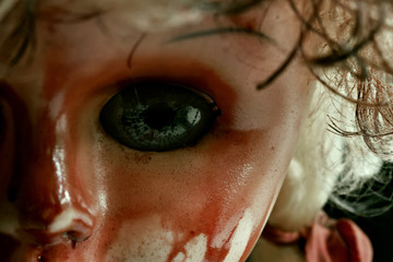 Obraz premium Scary doll eye