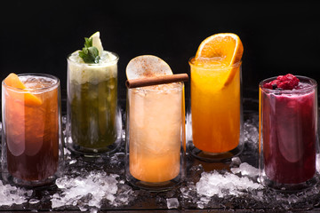 Various Fresh Cocktails