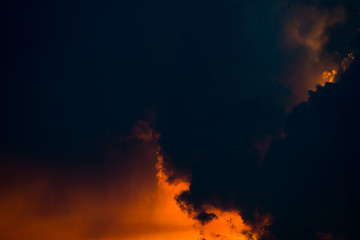 Fototapeta premium Evening sky with Clouds in golden hour